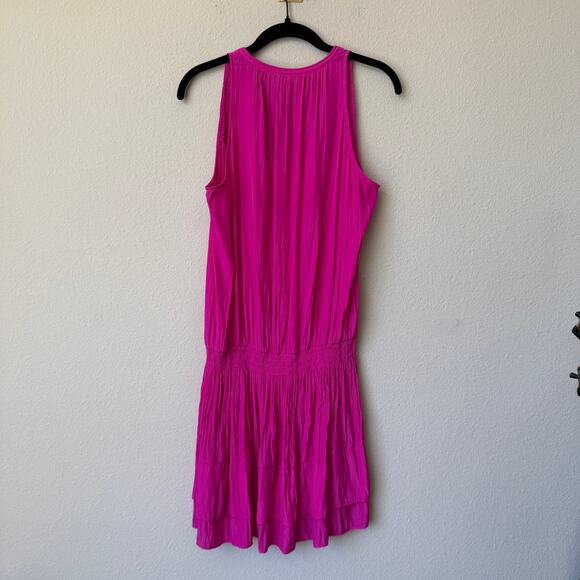 Ramy Brook Magenta Pink Tiered Mini Dress Size M - Picture 3 of 6